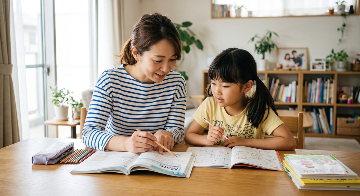 親子で一緒に学ぶ様子